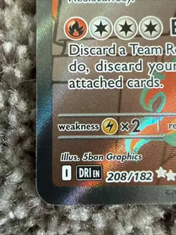 Pokemon Team Rockets Moltres EX 208/182 Stamped Destined rivals NM - Image 3