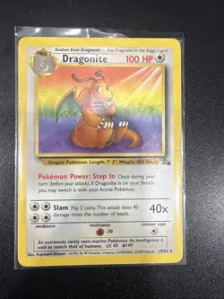 1999 Pokemon Dragonite 19/62 Fossil Unlimited Non-Holo Rare Near Mint NM - Image 1