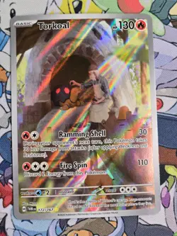 Pokemon Torkoal 172 / 167 Illustration Rare S&V Twilight Masquerade NM EN - Image 1