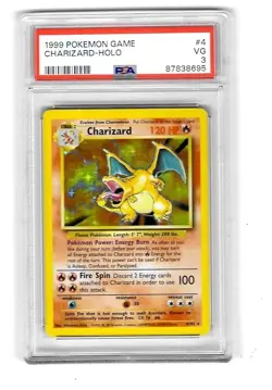 1999 Pokemon Game Charizard - Holo #4 PSA 3 VG - Image 1