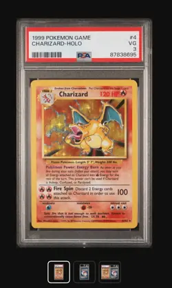 1999 Pokemon Game Charizard - Holo #4 PSA 3 VG - Image 3