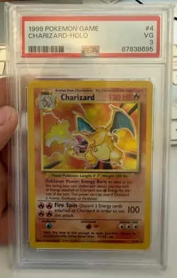 1999 Pokemon Game Charizard - Holo #4 PSA 3 VG - Image 5