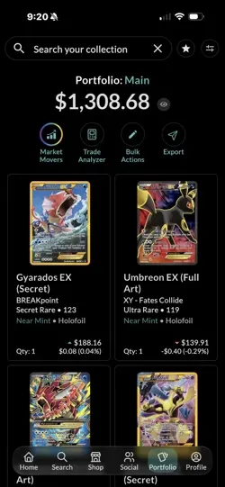 Pokemon TCG Ultra Rare Lot Gyarados EX, Umbreon EX, Alakazam EX, Holofoil - Image 2
