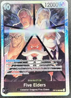 Five Elders OP13-082 Carrying On His Will SR One Piece TCG NM - Image 1