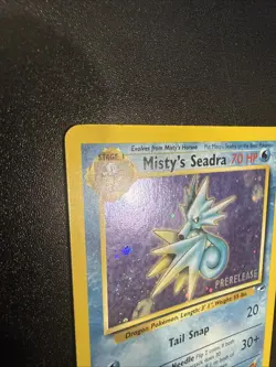 Prerelease Misty's Seadra 9/132 Gym Heroes Holo Rare Vintage Pokemon Card - NM - Image 5