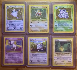 Vintage Pokemon Cards (3) Holo & (3) Black ⭐Non-Holo Promo Lot (LP-NM 6 Cards) - Image 1