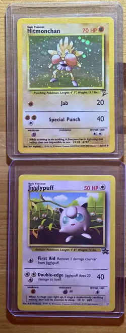 Vintage Pokemon Cards (3) Holo & (3) Black ⭐Non-Holo Promo Lot (LP-NM 6 Cards) - Image 4
