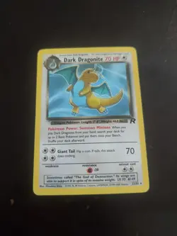 Pokemon TCG Dark Dragonite Non-Holo Rare Card 22/82 - Image 1