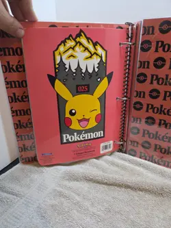 Pokemon Pikachu Trading Cards 3-Ring Licensed Vinyl Binder, 1.5” + Notebook - Image 4