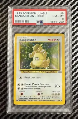 1999 Pokemon Jungle #5 Kangaskhan Holo PSA 8 Card NM-M Trusted Seller! Free Ship - Image 1