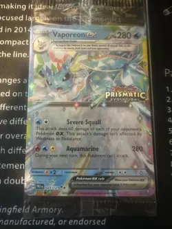 Vaporeon ex 023/131 SEALED Prismatic Evolutions Stamped Promo Pokemon Card TCG - Image 1