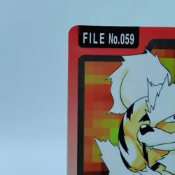 Pokemon Cards Bandai Carddass Arcanine File No.059 1997 EX Japanese i909 - Image 2