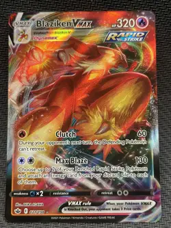 Pokemon TCG Blaziken VMAX Holo Ultra Rare Card 21/198 Chilling Reign - Image 1