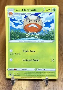 Hisuian Electrode 003/189 SWSH Astral Radiance Pokemon Card NM - Image 1
