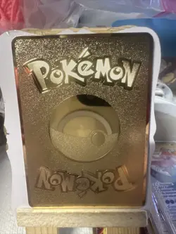 Mewtwo & Mew GX Rainbow Gold Metal Spanish Hp270 Card Fan Art NM - Image 3