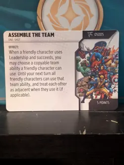 HEROCLIX Spider-Verse os005 ASSEMBLE THE TEAM One Shot Card - Image 1