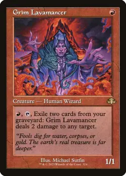 NM Retro Grim Lavamancer, MTG, Dominaria Remastered, Magic the Gathering, 324 - Image 1