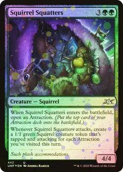 MTG GALAXY FOIL Squirrel Squatters - Unfinity #442 - Image 1