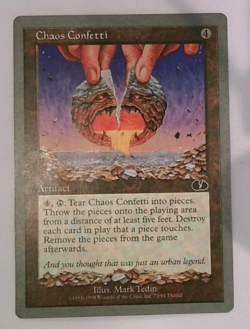 MTG Chaos Confetti - Unglued #72/94 - Rare Vintage Silver Border - NM - Image 1