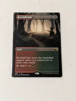 MTG Rockfall Vale (Borderless) Midnight Hunt NM - Image 1