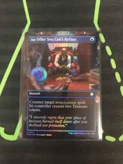 MTG Magic The Gathering An Offer You Can’t Refuse Foil Borderless Commander - Image 1