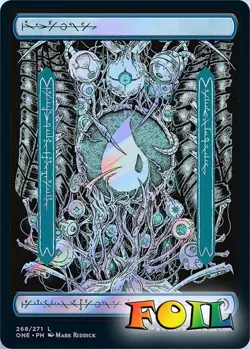 Island (268) - Full Art 268 MTG Phyrexia: All Will Be One Land NP Foil - Image 1