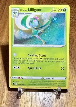 Hisuian Lilligant 010/195 Rare Non Holo Silver Tempest Pokemon Card NM - Image 1