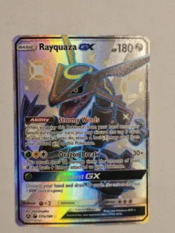 Pokemon TCG Rayquaza GX 177a/168 Alternate Art English Hidden Fates Shiny 2019 - Image 1