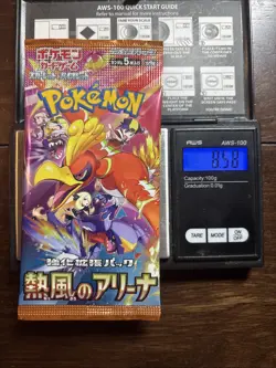 Heavy 8.58g Pokemon Sealed Heat Wave Arena Japanese Booster Pack - Image 1