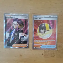 Pokemon TCG Lot 2 Full Art Trainers Ascended Heroes: Boss's Orders & Ultra Ball - Image 1