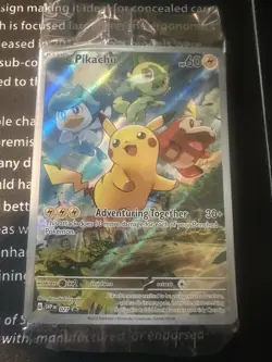 Pokemon Pikachu TCG SVP027 Black Star Promo Holo Card Near Mint Condition - Image 1