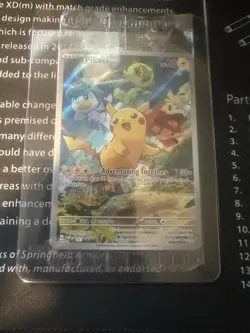 Pokemon Pikachu TCG SVP027 Black Star Promo Holo Card Near Mint Condition - Image 3