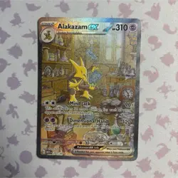 Pokemon Alakazam ex 201/165 Scarlet & Violet 151 Special Illustration Rare Holo - Image 1