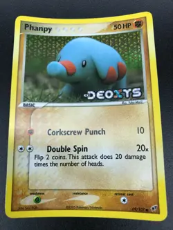 Phanpy 69/107 REVERSE HOLO Pokemon EX Deoxys NM 2005 TCG Era #69 - Image 1