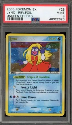 Pokemon Jynx EX Unseen Forces Reverse Holo Rare #28 PSA 9 Mint - Image 1