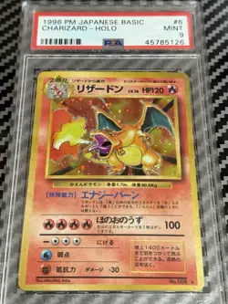 1996 Pokemon Japanese Basic # 6 Charizard Holo PSA 9 Free Ship! Trusted Seller! - Image 4