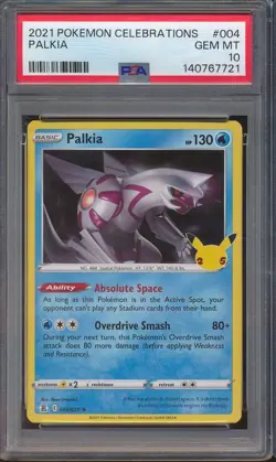 2021 Pokemon Celebrations 004 Palkia PSA 10 Gem Mint - 140767721 - Image 1