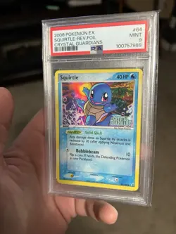 Pokemon 2006 Crystal Guardians Squirtle #64 Reverse Holo PSA 9 - Image 1