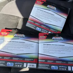 Pokemon TCG Prismatic Evolutions Tech Sticker Collection Blister Set of 3 Sealed - Image 2