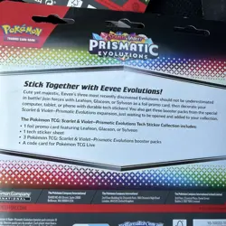 Pokemon TCG Prismatic Evolutions Tech Sticker Collection Blister Set of 3 Sealed - Image 3