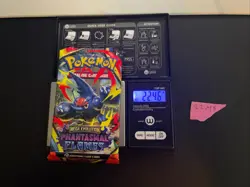 22.46g VERY HEAVY Phantasmal Flames Pokemon Sealed Booster Pack New SIR/HRU - Image 1