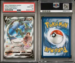 2021 POKEMON SWORD & SHIELD EVOLVING SKIES #194 FULL ART/RAYQUAZA V PSA 10 - Image 3