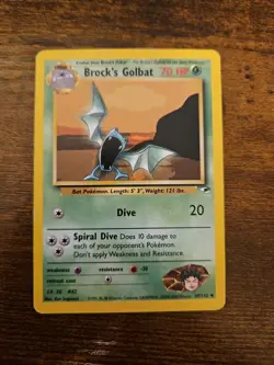 Brock's Golbat 39/132 Gym Heroes Uncommon LP Pokemon TCG - Image 1