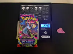 22.48g VERY HEAVY Phantasmal Flames Pokemon Sealed Booster Pack New SIR/HRU - Image 1