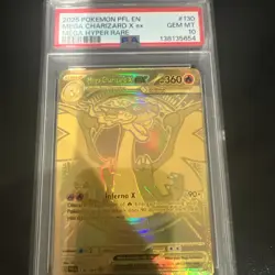 2025 POKEMON PFL EN-PHANTASMAL FLAMES MEGA HYPER RARE MEGA CHARIZARD X EX PSA 10 - Image 1