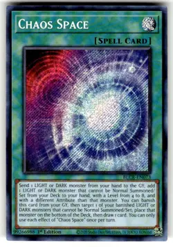 BLCR-EN073 Chaos Space Secret Rare 1st Edition Near Mint YuGiOh TCG - Image 1