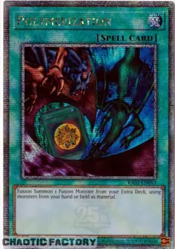 YUGIOH RA03-EN051 Polymerization (alternate artwork) Quarter Century Secret Rare - Image 1