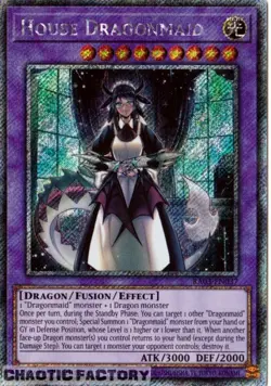 YUGIOH RA03-EN037 House Dragonmaid Platinum Secret Rare 1st Edition NM - Image 1