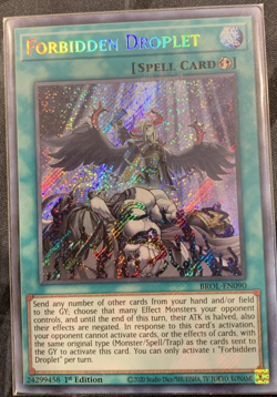 Forbidden Droplet - Brothers of Legend BROL-EN090 1st Edition Secret RARE YuGiOh - Image 1