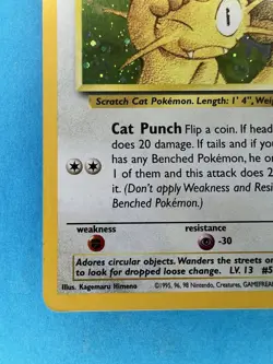 Meowth #10 Black Star Promo Holo Rare Vintage 2000 Pokemon Card - Image 4